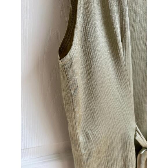 90's Light Green 100% Rayon Women's Vest Size Medium | Grunge Minimalist Style - Picture 7 of 15